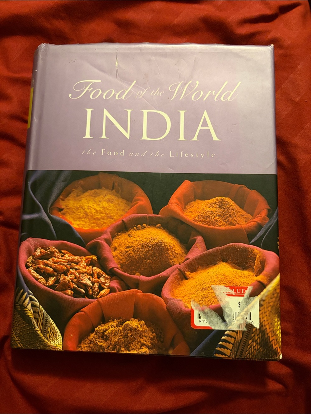 Food of the World: India Cookbook - Purple Cover with Spice Photo